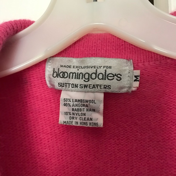 VINTAGE BLOOMINGDALES Hot Pink Sweater Vest - Picture 2 of 2